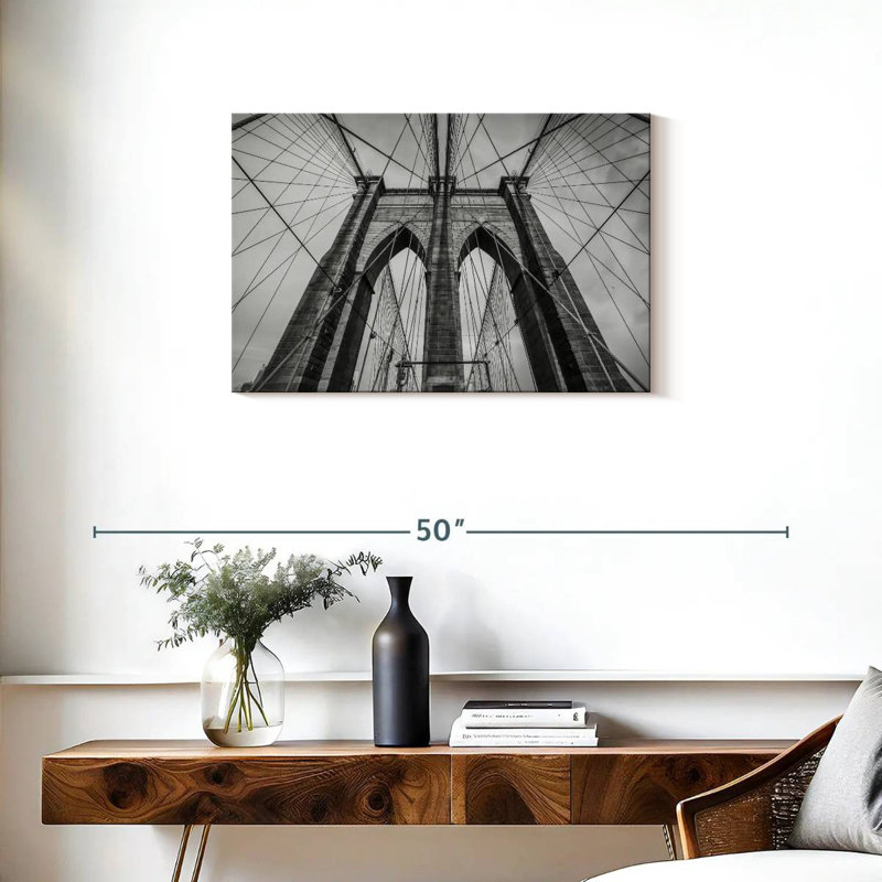 BW Brooklyn Bridge, New York, H 20 po x l 30 po