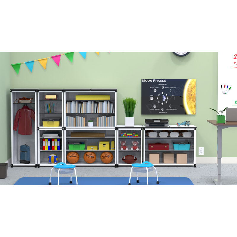 2 Compartment Metal Classroom Cabinet