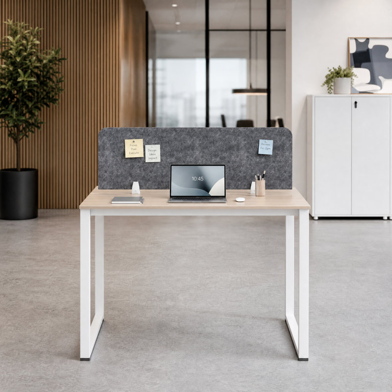 Poste de travail modulaire pour 2 personnes avec prises Okeysen