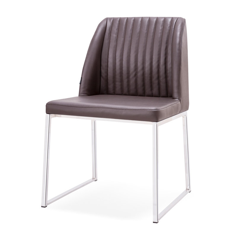 Chaise d'appoint Daphne, Brun / chrome