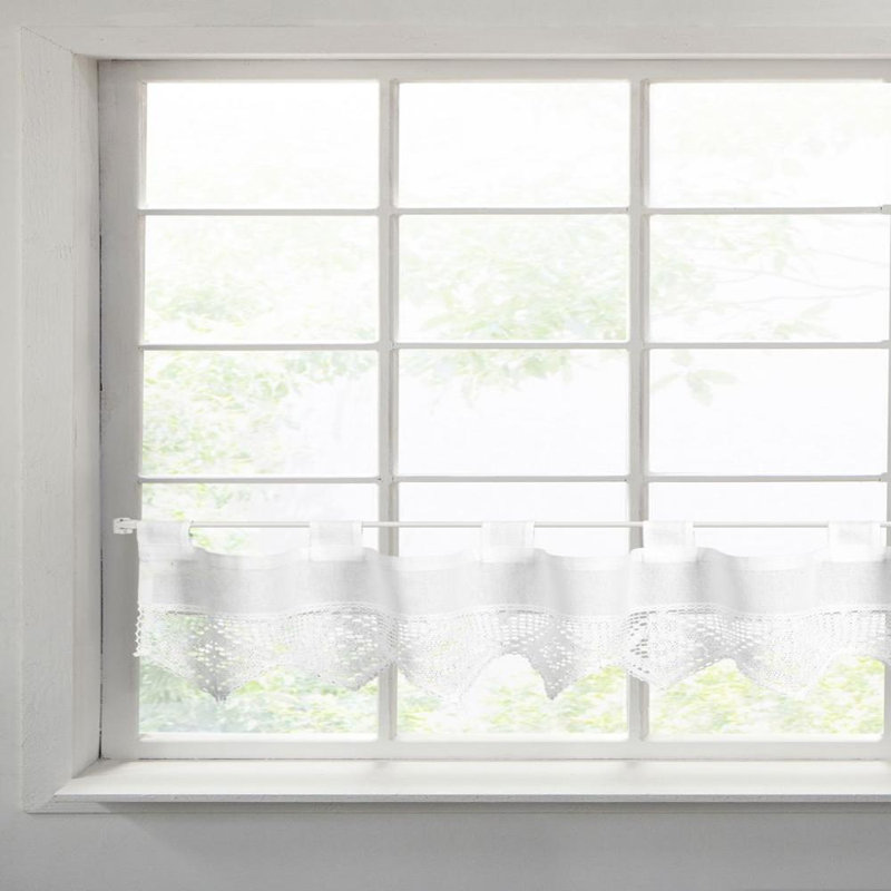 Lysistrate Solid Colour Tailored Window Pelmet, White