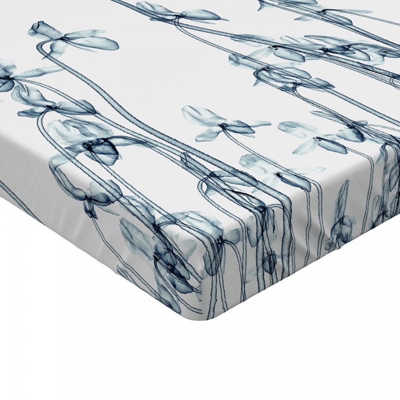 Microfiber Floral Fitted Sheet, Queen Fitted Sheet