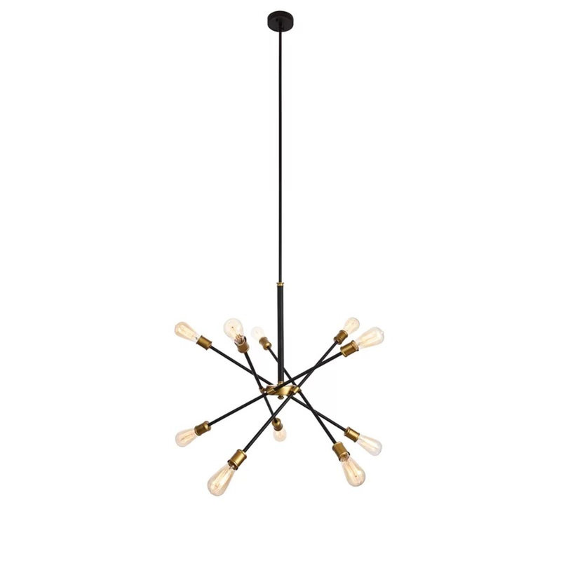 Lustre linéaire moderne 10 lumières spoutnik Renton