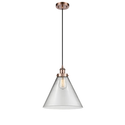 Luminaire suspendu conique à 1 lumière Gendron