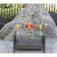 Meuble de patio brun avec 4 compartiments modulaires et rangement