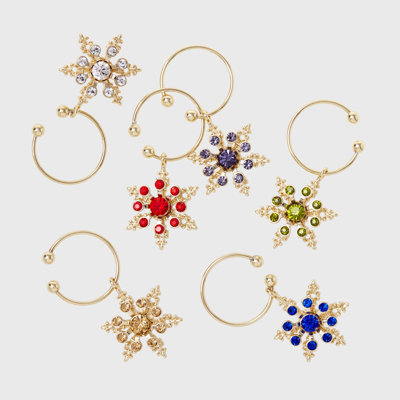Snowflake Wine Charm