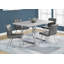 Stylish Cement Finish Rectangular Dining Table, Perfect For Modern Kitchens And Dining Rooms, Seats Up To 4 People-1635783676