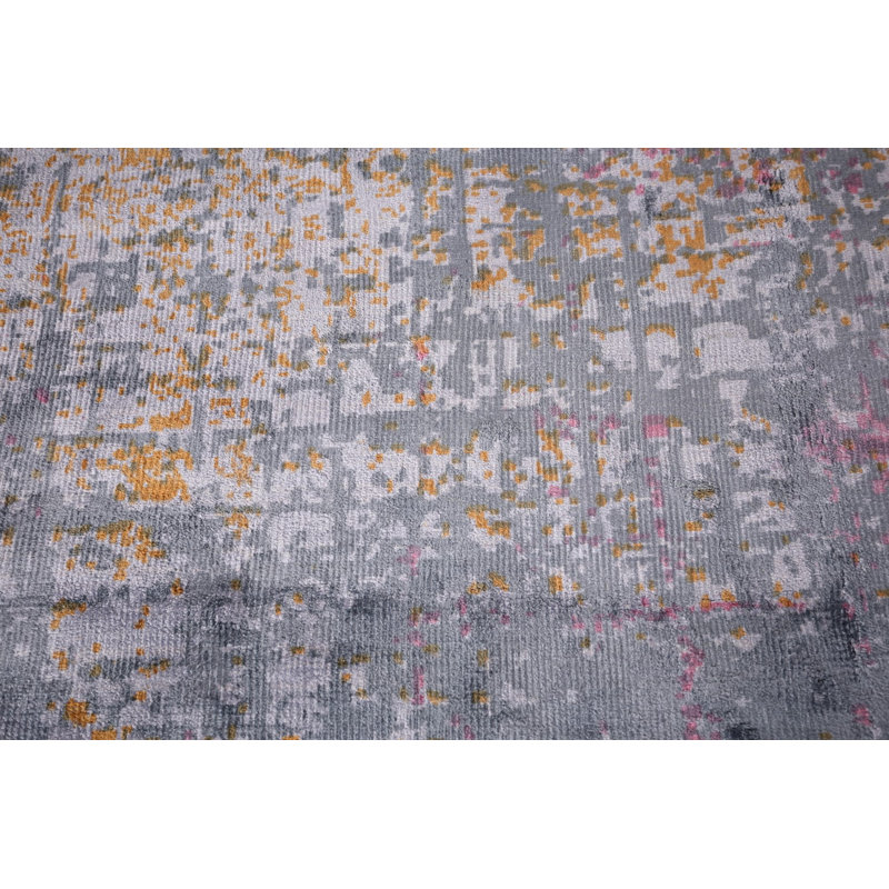 Tapis multicolore abstrait moderne 6 x 8