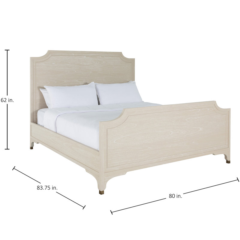 Alexandra Bed - Dark, Cerused White/Stained Gold, King