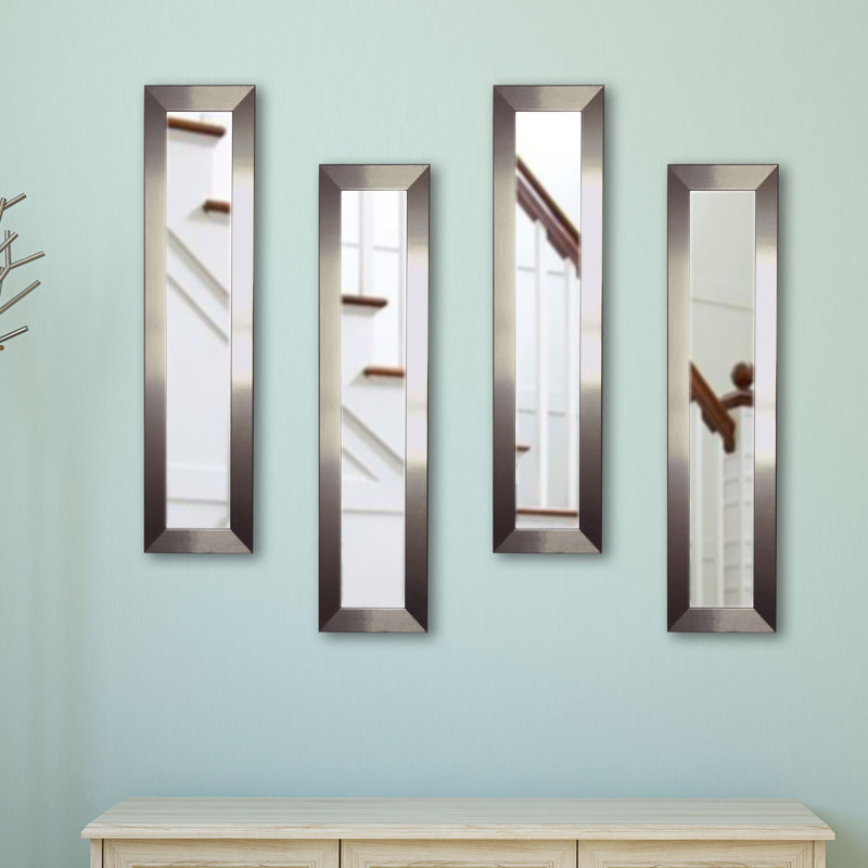 Hobson Flat Wall Mirror, 14" H x 28" W