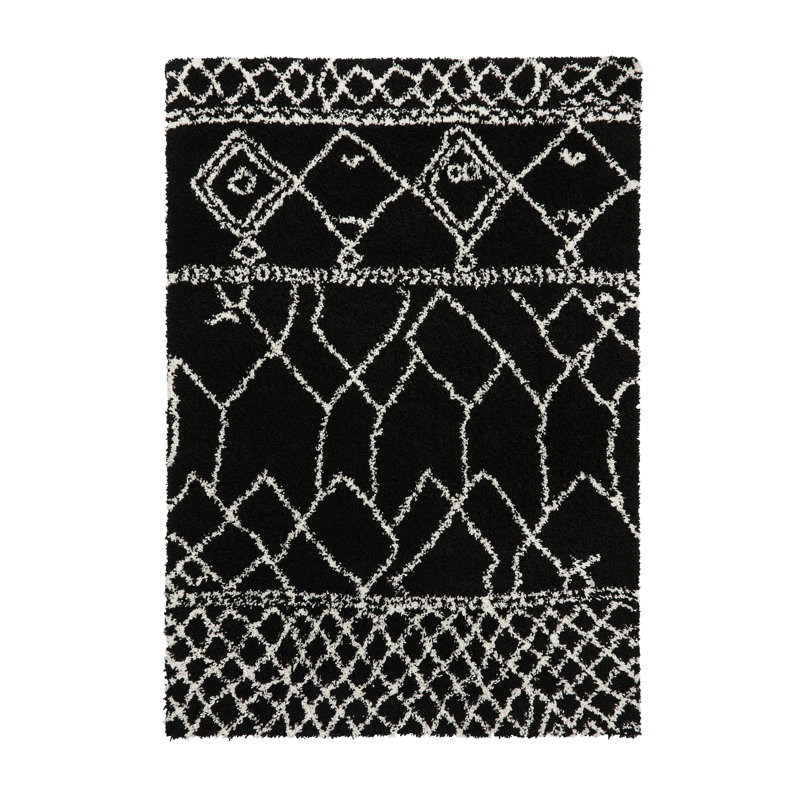 Scandi Berber area rug Machine Woven Rectangle White
