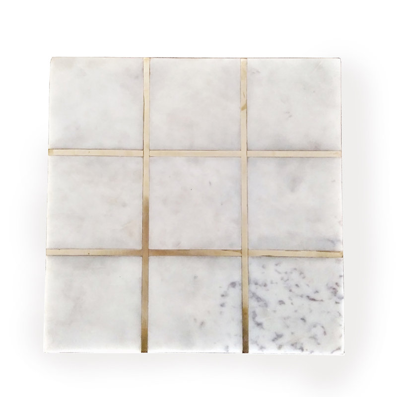 Boîte décorative Tic-Tac-Toe, Blanc, H 2 po x l 12 po x P 12 po