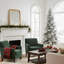 Arbre de Noël 7,5 pi en flocage PE / PVC avec 40 pommes de pin naturelles-1018611539