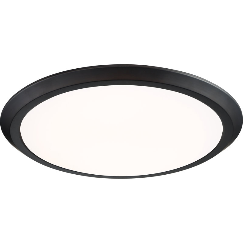 Diem LED Flush Mount, 1.25" H x 7.75" W x 7.75" D, Oil Rubbed Bronze