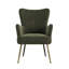 Fauteuil d'appoint vert avec imprimé