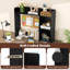Tablette de bureau avec tablettes anti-basculement noires