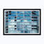 Graphic Building Scape With Terraces In Blue Print by Tim Klein