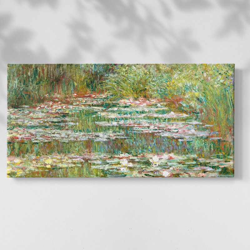 «Landscape Series» -CCCCLXV- Toile tendue avec châssis tendue, prête à être accrochée, Noir, H 21 po x l 41 po