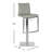 Lettia Swivel Upholstered Faux Leather Adjustable Height Counter Stool with Stainless Steel Frame-2071381949