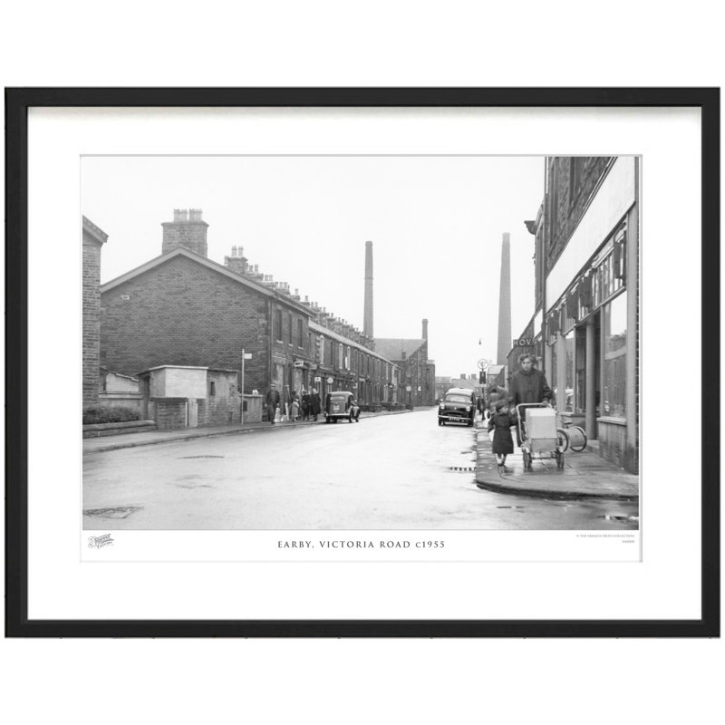 Earby, Victoria Road C1955 - Single Picture Frame Print, 60cm H x 80cm W x 2.3cm D