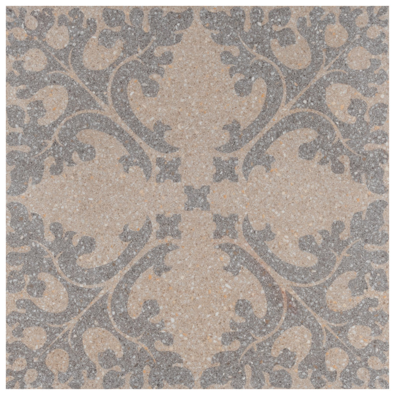Farnese Molise 11.5" x 11.5" Porcelain Patterned Wall & Floor Tile, Cream