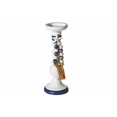 11.25'' H Wood Tabletop Candlestick