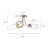 3-Light Dimmable Semi-Flush Mount Lighting