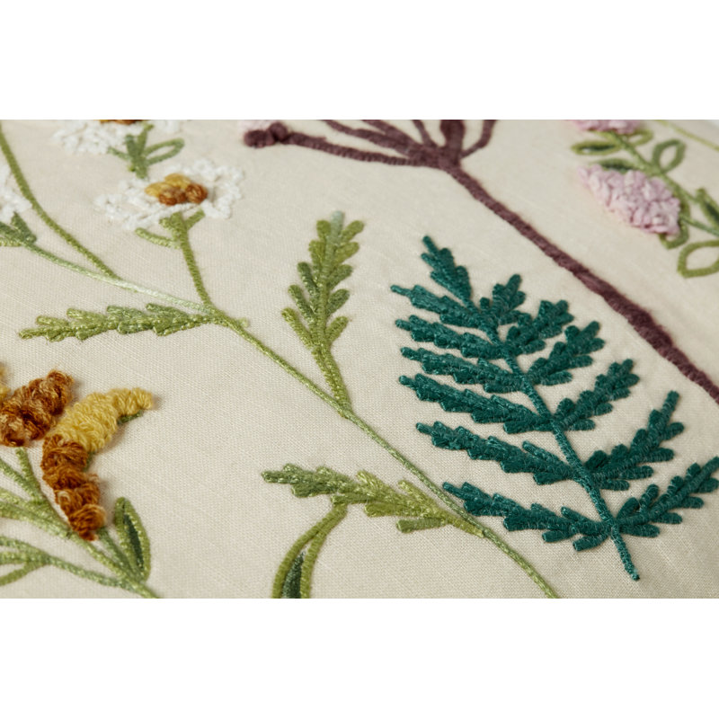 Rifle Paper Co. X Loloi Wildflowers Cream Pillow, Polyester/Polyfill