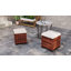 Wicker Set of 2 Rattan Storage Ottoman Outdoor Footstool-110826651-110826653