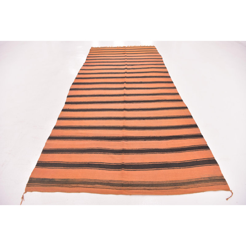 Tapis de la surface en laine de chemin de 5 pi 8 po x 13" one-of-kind à la main noué la Ilfracombe