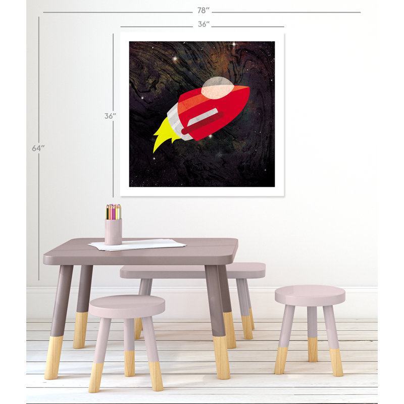 Impression sur papier roulée «Spaceship Adventure Two», H 36 po x l 36 po x P 1 po