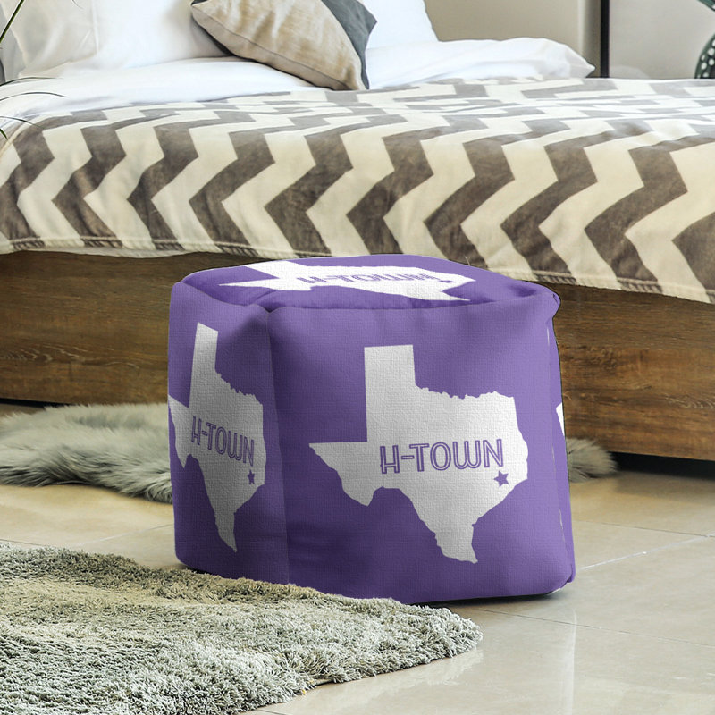 Repose-pieds à cubes h-town texas, Mauve