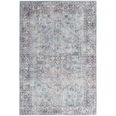 Quillin Machine Washable Oriental Area Rug 