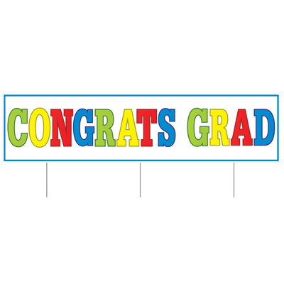 Enseigne en plastique Jumbo Congrats Grad