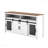 Farmhouse Sideboard With Sliding Barn Door, Mesh Panels And Open Storage-1257280623