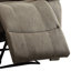 Fauteuil inclinable gris poli avec accoudoirs coussinés