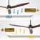 72" 3-Blade Solid Wood Ceiling Fan With LED Light And Remote Control