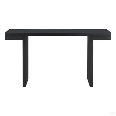 U-Style Large 60-Inch Console Table With Geometric Clean Lines Design,Stylish Entryway Table With Painted Finish And Adjustable Feet,Suitable For Living Room,Entryway,Hallway.