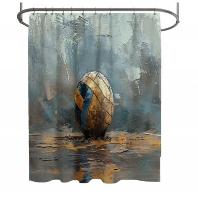 Volleyball Sports Bathroom Shower Curtain