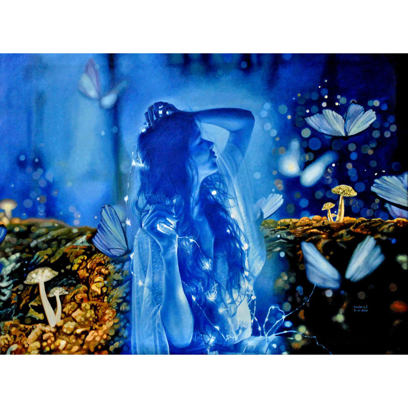 World of Mine | Peinture par Dhiraj Khandelwal | Huile sur toile