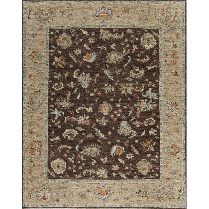 Essence Hand Knotted Wool Area Rug, Rectangle 9' x 12'