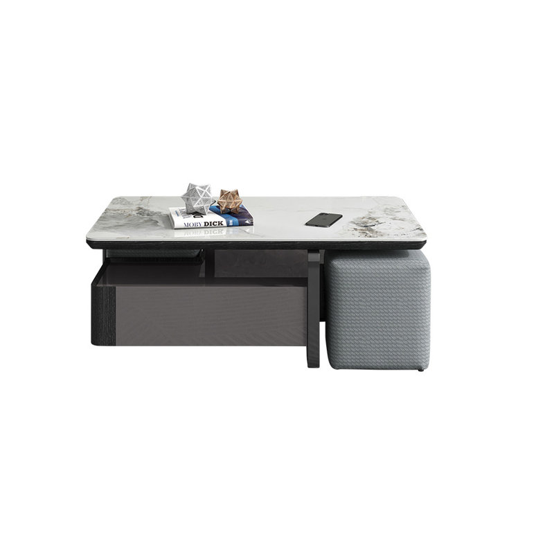 Modern Light Luxury Rock Slab Tea Table