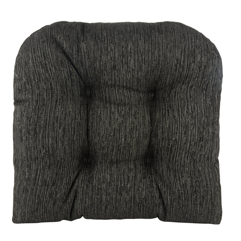 Coussins de siège larges antidérapants 17 po x 17 po, Noir