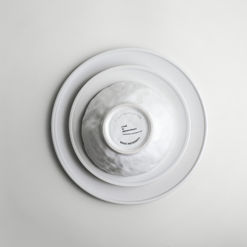 White Ceramic 16-Piece Minimalist Dinnerware Set