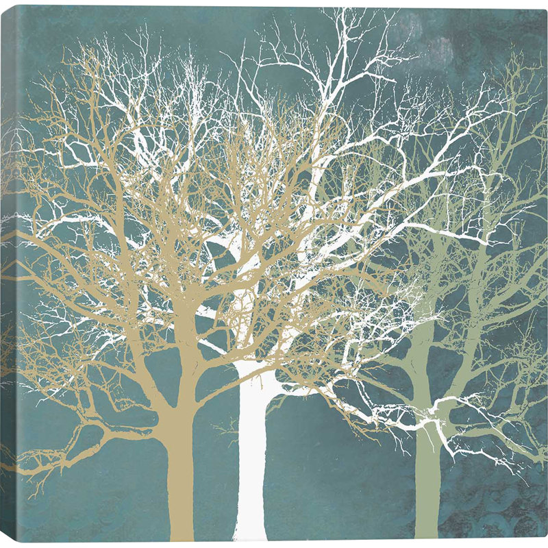 " Tranquil Trees " by Erin Clark, Canvas, 37" H x 37" W x 1.5" D