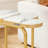 Gold End Table Side Beside Table for Living Room, Bedroom