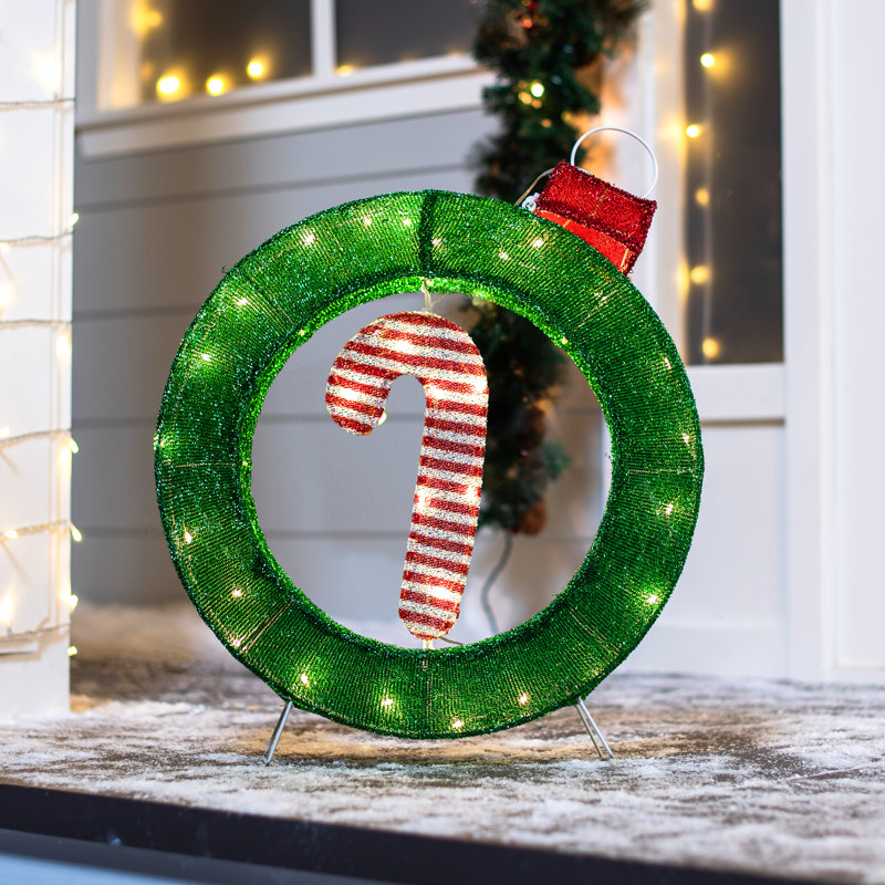 Ornement lumineux candy cane