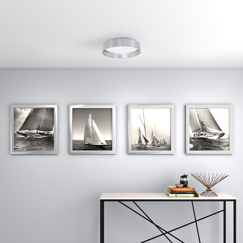 Newville Flush Mount, Gray/Silver