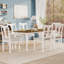 Table de salle à manger extensible pour 4 à 8 personnes, table rustique peu encombrante avec rallonges amovibles, table de salle à manger en bois pour les petites cuisines-104809999-104809997