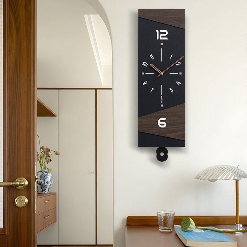 Horloges murales noires rectangulaires, Black